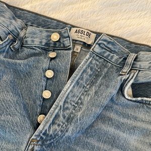 AGOLDE light wash denim.
